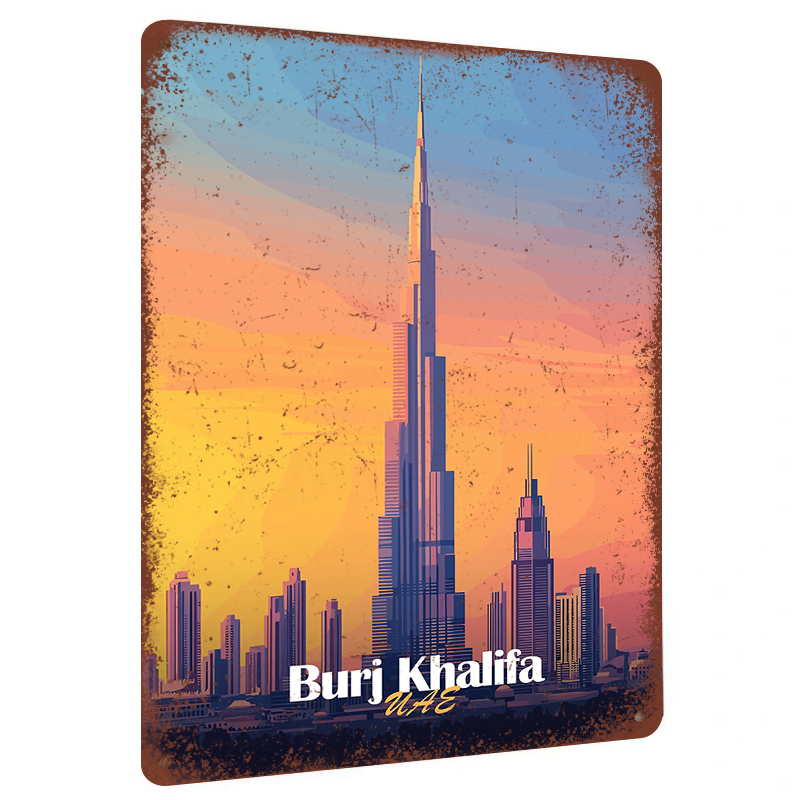 Home Office Dubai - Burj Khalifa Dubai UAE Skyline металлическое