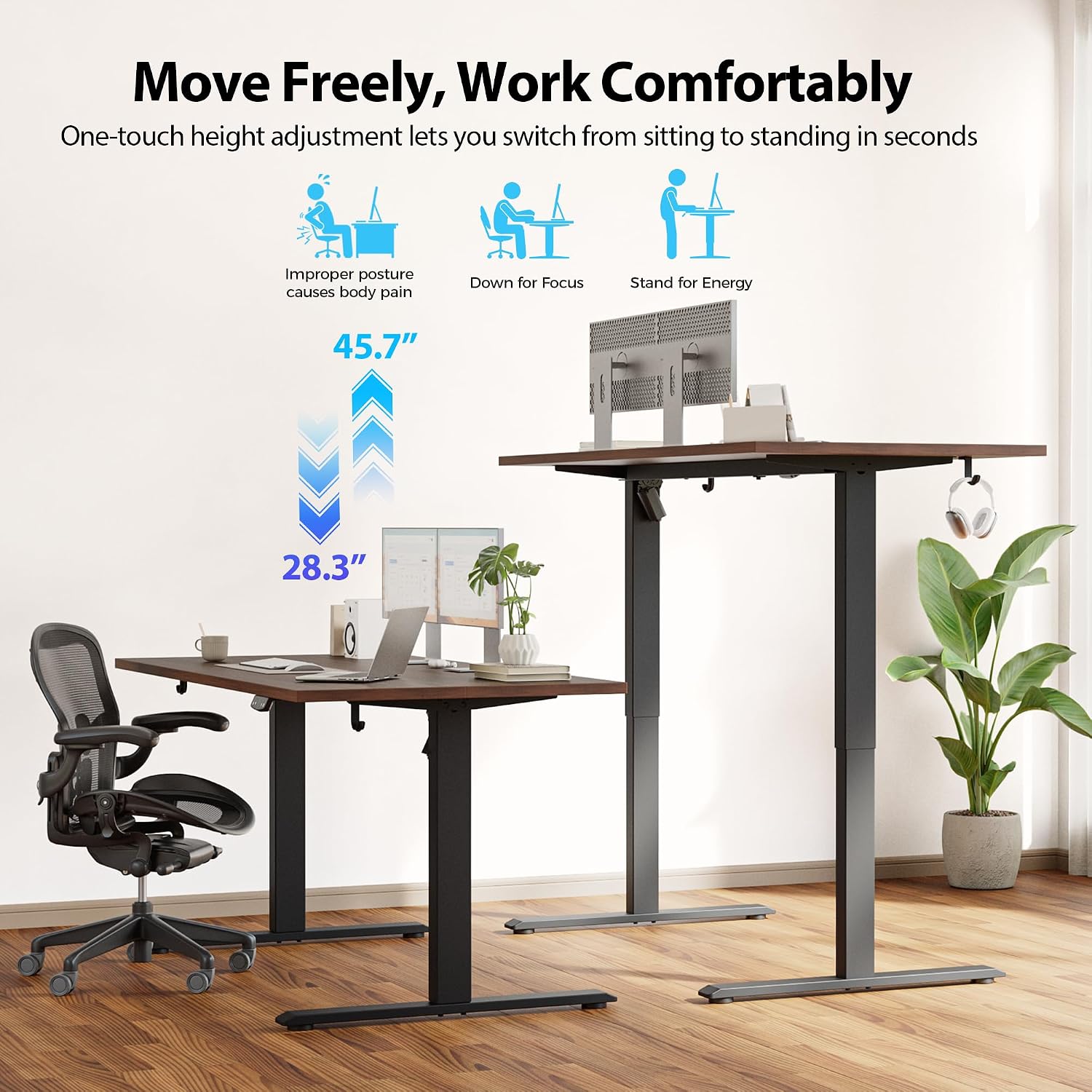 Электрический регулируемый по  – обзор и цена Home Office Work Table