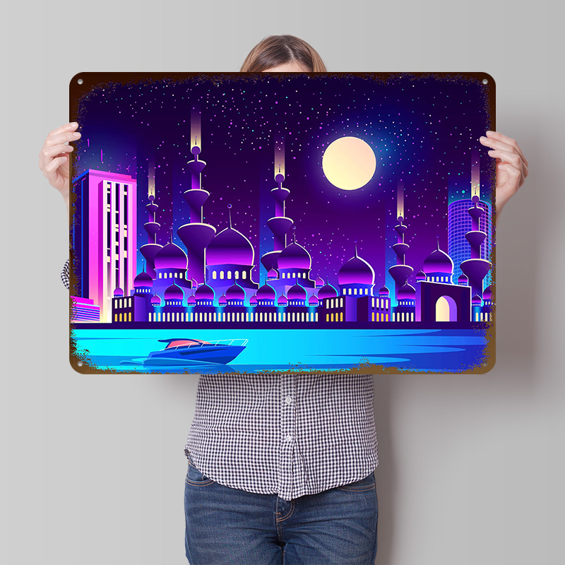 Металлический постер Synthwave – обзор и цена Home Office Dubai